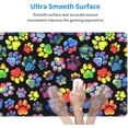 thumbnail image 5 of Rainbow Paw Prints Gaming Mouse Pad Large Mouse Pad (31.5x11.8 Inch) Non-Slip Rubber Base Large Desk Mat Desk Protector for Home Office Gaming Work, 5 of 5