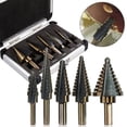 thumbnail image 2 of 5 PC Cobalt Multiple Hole 50 Sizes Step Drill Bit Set + Aluminum Case, 2 of 12