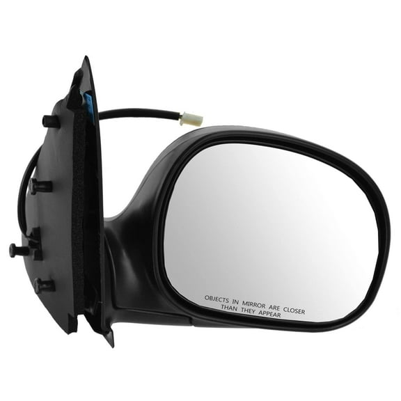 TRQ Mirror Side View Power Textured Black RH Passenger Side for Ford F150 F250 MRA06643