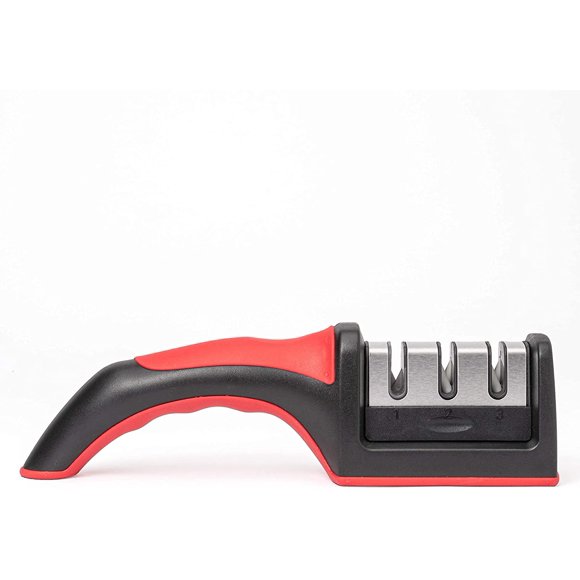 Professional Knife Sharpener Cooking Gadgets - Kitchen Sharpening Tool For Sharpening Blunt Knives, Blade, Kitchen Knives, Knife Set,Red,Black