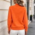 thumbnail image 5 of Women's Mock Neck Sweatshirt Sweater Long Sleeve Loose Comfy Soft Knit Pullover Casual Basic Tops, 5 of 7