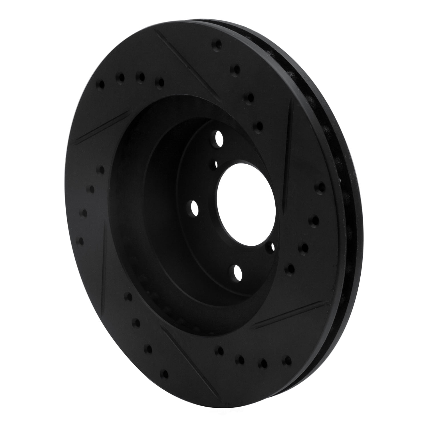 Dynamic Friction Company 633-13007L DFC Brake Rotor - Drilled And Slotted - Black