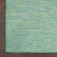 thumbnail image 2 of Nourison Positano Solid Indoor Outdoor Rug Blue Green 2' x 6', 2 of 11