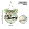 thumbnail image 3 of Sheep Children Flowers Welcome Sign for Front Door Wreath Door Sign for Farmhouse Porch Decoration Indoor Outdoor, 3 of 7