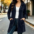 thumbnail image 2 of Oksale Long Hoodies for Women with Zipper Cozy Long Sleeve Sweatshirt Jackets Casual Zip Up Hoodie with Pockets Navy S, 2 of 9