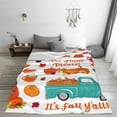 thumbnail image 5 of Salouo Fall Pumpkins Print Bed Blankets,Flannel Blanket Comfortable Air Conditioning Blanket Lightweight Blanket for Sofa Bed Travel & Couch -40"x30", 5 of 8