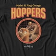 thumbnail image 3 of Disney Pixar Hoppers Mabel And George Circle Men's T Shirt (Black, S-3XL), 3 of 4