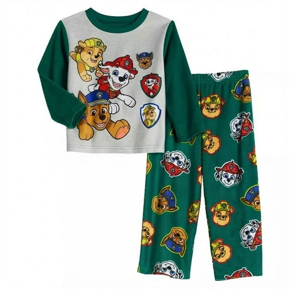 Paw Patrol Toddler Boy's Soft Fleece Long-Sleeved Character Pajama Set, Size 5T