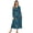 Blue Christmas Floral, variant on Winter Long Nightgowns for Women Christmas Gingerbread Man Candy Print V Neck Long Sleeves Night Gown Soft Comfy Loungewear Plus Size Sleepwear, 2XL