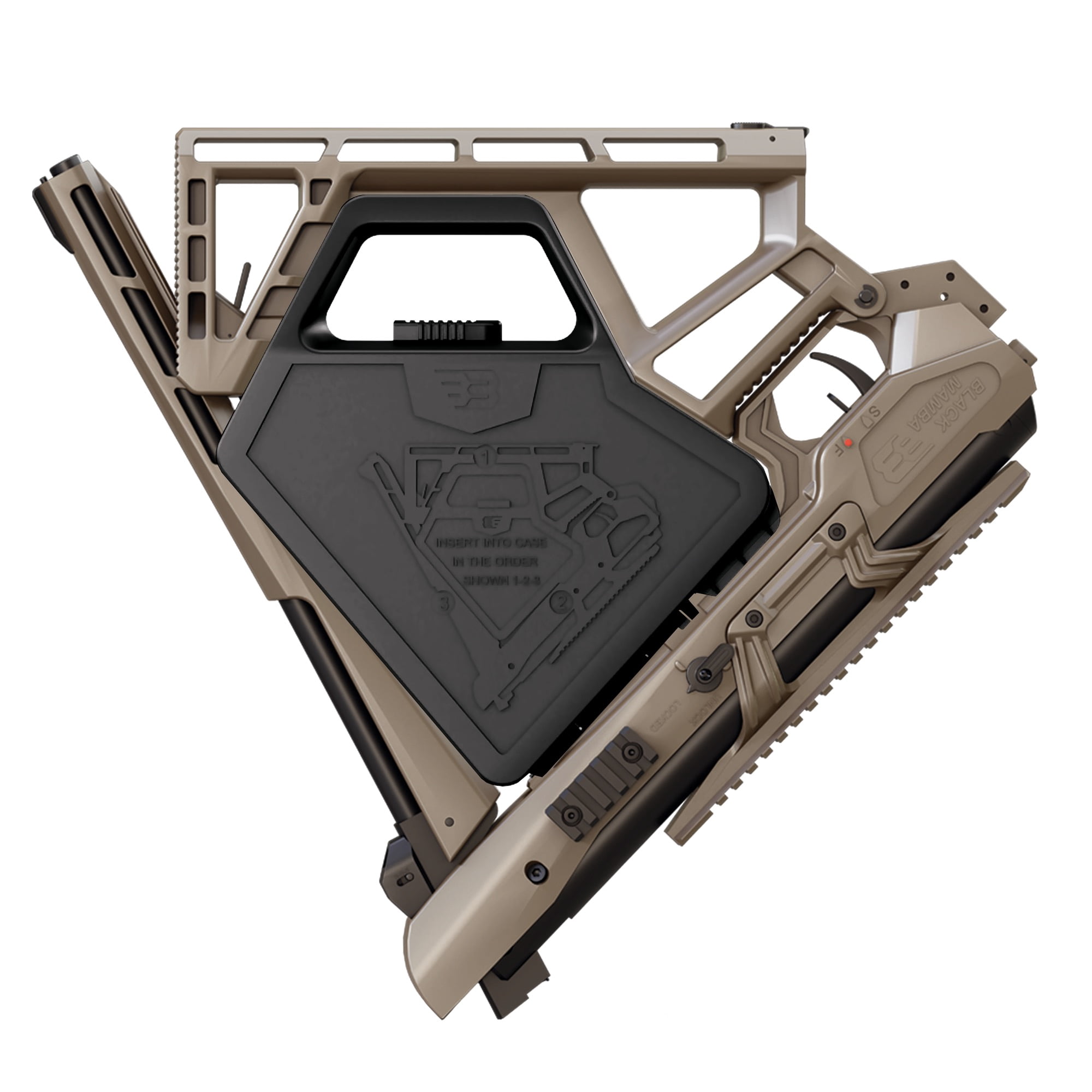 Black Bunker BM8 .22 Caliber Pellet Breakbarrel Air Rifle with Accessory Case - Coyote Tan