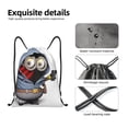 thumbnail image 4 of Pofeuu Minions for Water-Resistant 210D Drawstring Bag Compact Foldable Design Gym Yoga Travel Essentials Lightweight Carryall-Small, 4 of 6