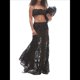 thumbnail image 1 of Falda Larga de Encaje para Mujer, de Transparente, Ajustada, Elegante para Playa y Verano. Negro S, 1 of 7