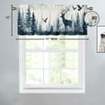 thumbnail image 4 of Rustic Deer Thermal Insulated Window Curtain Valance Forest Tree Eagle Elk Silhouette Country Hunting Rod Pocket Valances for Bedroom Living Room Dining Room 54 by 18 in, 1 Panel, 4 of 6