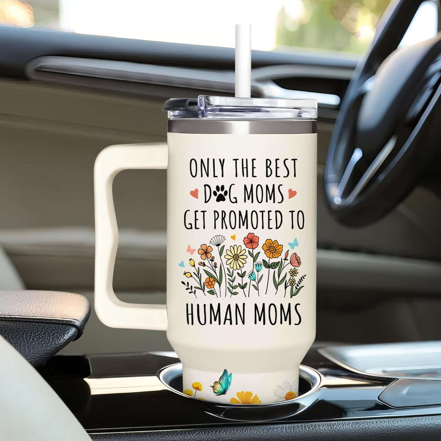 New Mom Gifts - Christmas Gift for New Mom - Funny Mothers Day Gift - Moms Birthday Gifts Idea Tumbler With Handle 40oz