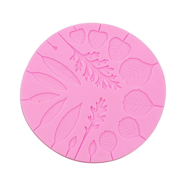Advancent Molde de silicona con forma de hoja de 17 rejillas DIY, de simulación de repuesto vívido e inodoro, herramienta de moldeo de molde de Herramientas y accesorios para hornear Rosa Advancent HA081658-01