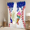 thumbnail image 3 of Erosebridal Teens Sport Baseball Black Out Curtains,Ice Cream Drip Dessert Curtains Pack of 2 (42x63 Each) For Boys Girls,Blue Pink, 3 of 6