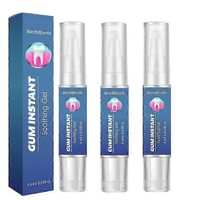 Gel para el cuidado de las encías WEST&MONTH 3x Alivia la recesión de las encías, la hinchazón, el dolor, limpia la placa, las manchas y blanquea los dientes