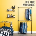 thumbnail image 5 of Wall Mounted Double Hung Clothing Rack By PIPE DECOR, 5 of 9