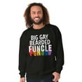thumbnail image 5 of Big Gay Bearded Funcle Uncle Rainbow Men's Crewneck Sweatshirt Brisco Brands X, 5 of 6