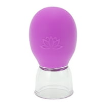 Unique Bargains 1 Pc Convenient Cupping Facial Tools for Beauty Parlor Purple Silicone Glass