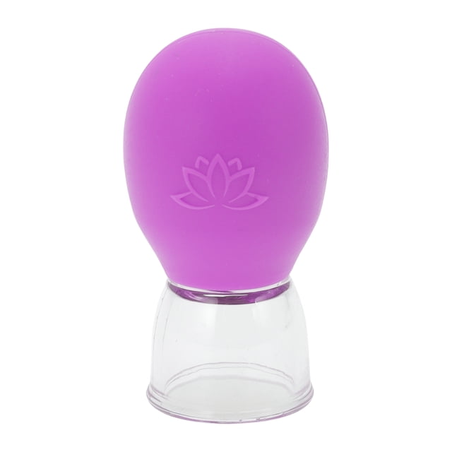 Unique Bargains 1 Pc Convenient Cupping Facial Tools for Beauty Parlor Purple Silicone Glass