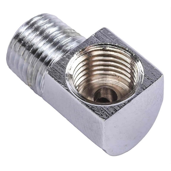 JEGS 63275 Chrome 90 Degree Fitting 3/8 in. - 24 Inverted Flare Female End to 1/
