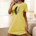 thumbnail image 2 of IROINNID Women'S Pajama Dress Soft One Piece Short Sleeve Round Neck, Home and Lightweight Printed Pajama for Women, 2 of 6