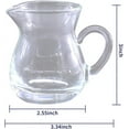 thumbnail image 3 of Classic Glass Creamer Pitcher with Handle 4oz Pack of 2 Milk Pourer Mini Creamer for Coffee Tea Maple Syrup Serving, 3 of 5