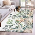 thumbnail image 3 of Rectangle Area Rug 4x6ft,Green Eucalyptus Leaves Washable Carpet Non-Slip Runner Accent Rugs Indoor Floor Mat for Bedroom Living Room Decor,Marine Life Starfish Shells, 3 of 9