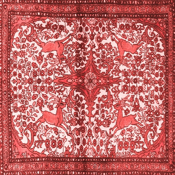 Ahgly Company Indoor Square Persian Red Traditional Area Rugs, 6' Square