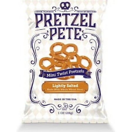 Pretzel Pete Whole Wheat Mini Twists Pretzels, 20 Ct (1 Oz. Bags)