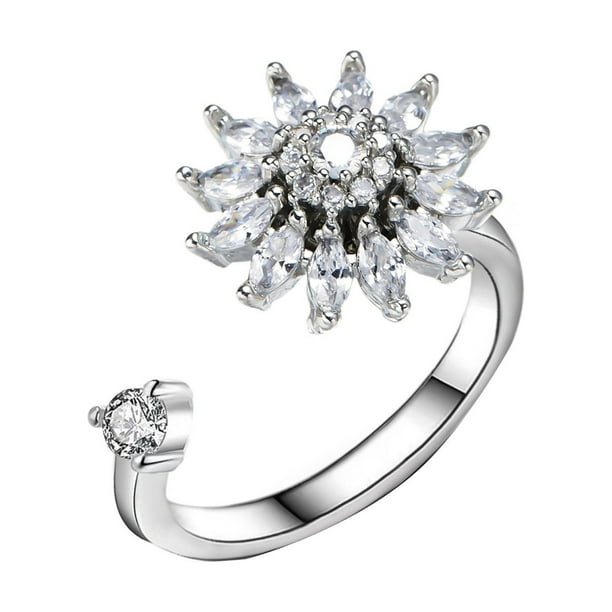 Anillo Giratorio Anillo Clásico Joyería de Moda Anillo Luminoso con Diseño de Sensación