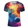 thumbnail image 5 of Yanghang Men Going Out Tops Breathable Men's T-Shirt Men's Casual Sky Printed Round Neck Short Sleeved T-Shirt Top Shirts For Men Tall, 5 of 5