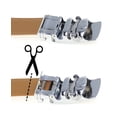 thumbnail image 4 of Men's Genuine Leather Ratchet Dress Belt with Automatic Buckle L:37"-38", 4 of 4