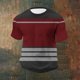 thumbnail image 5 of Ceisia Men's Summer Casual Slim Fit Crew Neck Short Sleeve T-Shirt Multi-Color Striped Waffle Knit Stretch Fabric Wine XXXL Gifts, 5 of 7