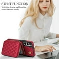 thumbnail image 5 of Compatible with Samsung Galaxy S21 5G 6.2 inch Wallet Phone Case Tempered Glass Screen Protector Wrist Crossbody Strap Stand Credit Card Holder RFID Slot Cell Cover for S 21 21S G5 Women Girls Red, 5 of 10