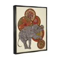 thumbnail image 2 of Stupell Industries Elephant & Ball Detailed Mandala Fractals Floral Shapes Graphic Art Jet Black Floating Framed Canvas Print Wall Art, Design by Valentina Harper, 2 of 5