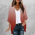 thumbnail image 2 of Posijego 3/4 Sleeve Cardigans for Women Lightweight Cardigan Open Front Beach Vacation Summer Casual Outerwear, 2 of 5