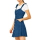 thumbnail image 4 of INSPIRE CHIC Vestido Corto de Botones en Suede Sintético para Mujeres A Line M Azul Real, 4 of 6