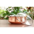 thumbnail image 2 of Indian Art Villa Steel Copper Tuffen Serving Casserole with Glass Lid, 8 Inches - 44 Oz, Tableware, 2 of 3