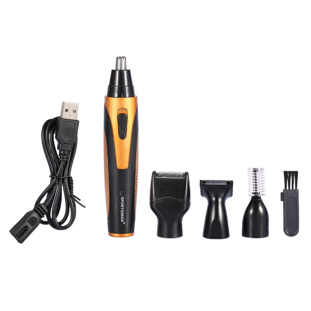 HERCHR Hair Trimmer Set, 4 In 1 Rechargeable Men Nose Ear Temple Hair Trimmer Electric Beard Eyebrow Clipper Shaving Kit, Men Hair Trimmer Shaver Set, Men Nose Hair Trimmer Set
