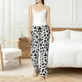 thumbnail image 5 of Pajama Pants Women, black white graphics Sweatpants Soft Sleep Lounge Pants, Casual PJ Bottoms Pants with Pockets, 5 of 5