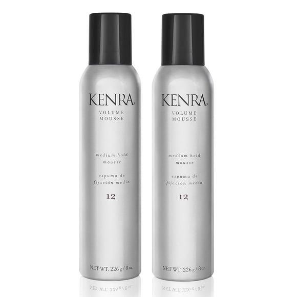 Kenra Mousse Volumisante 12 Mousse Tenue Moyenne Formulation Légère Sans Séchage, Sans Écaillage Contrôle du Coiffage Sans Raideur Ni Collation Dompte les Frisottis et Conditions Tous Types de Cheveux 8 oz (Lot de 2)