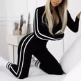thumbnail image 5 of Women's Long Sleeve Zip Front Bodycon Jumpsuit Athletic Slim Fit Tracksuit, 5 of 7