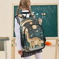 thumbnail image 7 of FORMRS Unisex School Backpack 17" Student Travel Bag with Laptop Compartment, Dinosaur at Night, 7 of 7