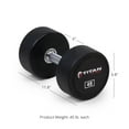 thumbnail image 6 of Titan Fitness Urethane Dumbbells 45 LB Pair Round, Full Body Workout, 6 of 6