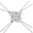 thumbnail image 1 of 1 Set Chic Best Friend Necklaces Four Puzzle Stitching Necklaces for Girls, 1 of 7