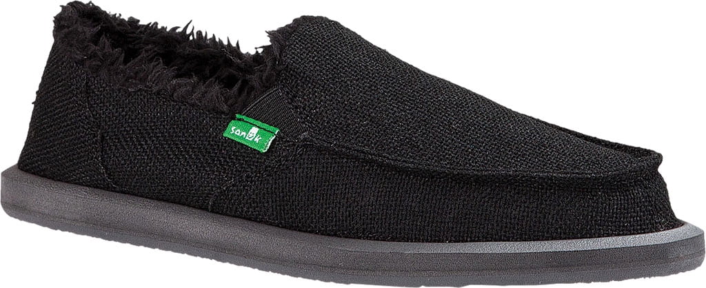 sanuk women's black slip on