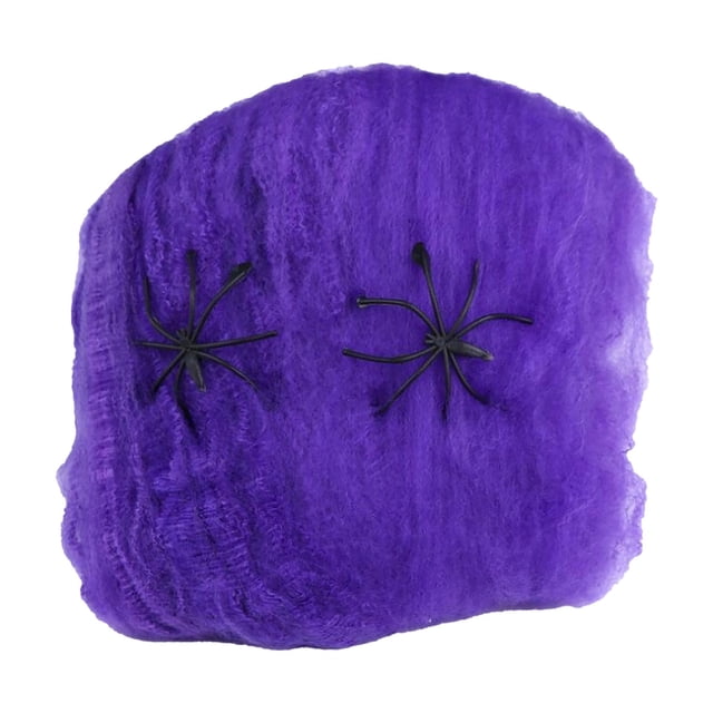 Halloween Spider Web Decorations Set 5 Colors Spider Webs with Fake Spiders for Indoor & Outdoor Use