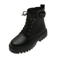 thumbnail image 6 of VKEKIEO Short Cowboy Boots For Women Round Toe Flat Heel Booties Charm Lace-Up Black, 6 of 10
